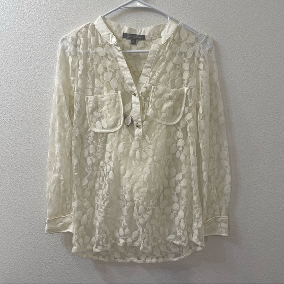 NY Collection Tops - Ny collection floral blouse white small